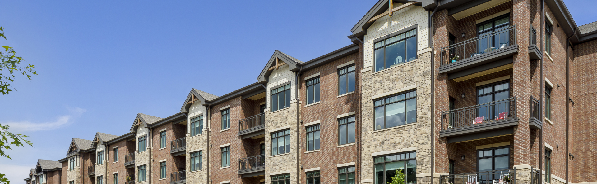 Exterior view of a senior living facility building