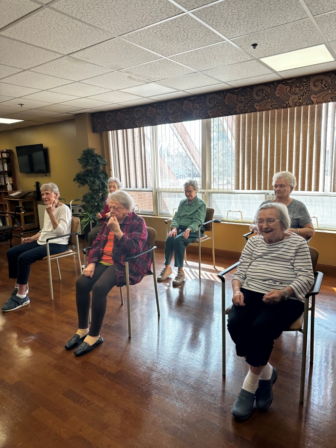 Group of seniors sitting in a common area