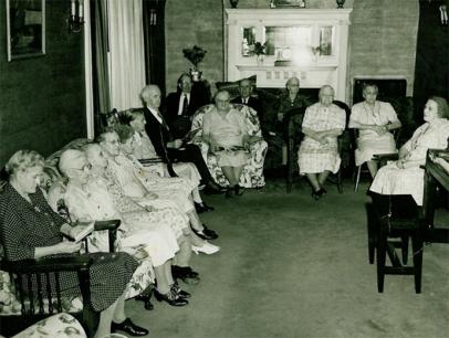 Group of residents socializing in a common area.