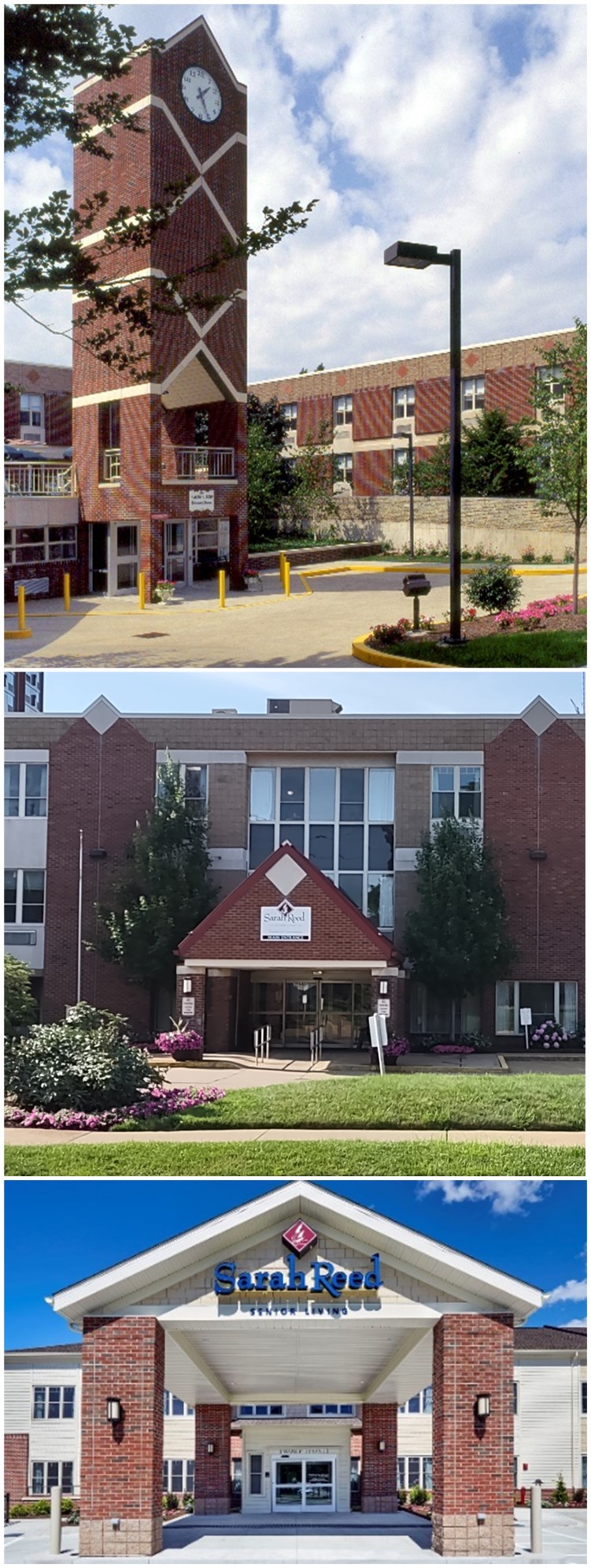 Exterior views of Sarah Reed Senior Living