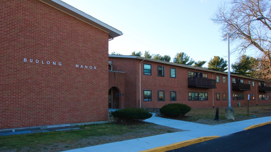 Exterior view of Budlong Manor facility