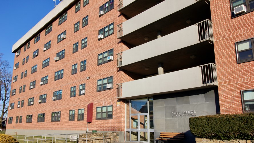 Exterior view of Budlong Manor building.