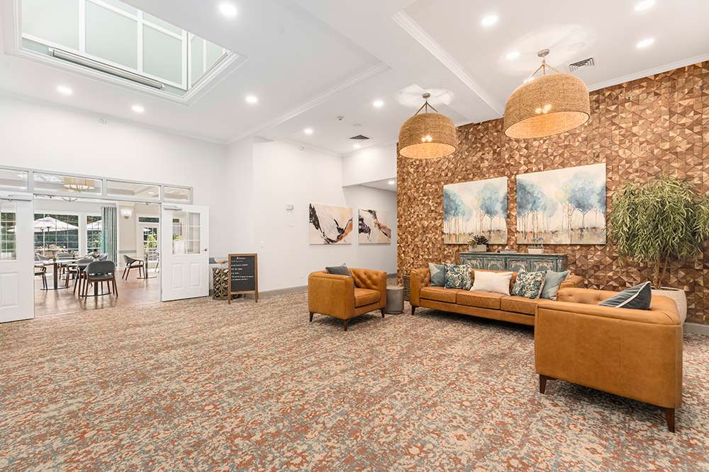 Modern lounge area with comfortable seating