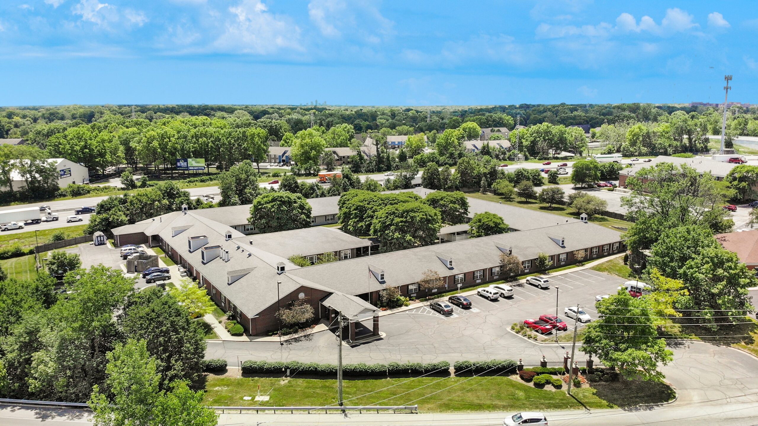 Aerial view of Rittenhouse Village At Portage