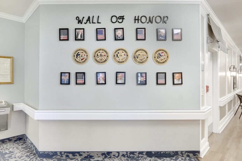 A Wall of Honor displaying various plaques