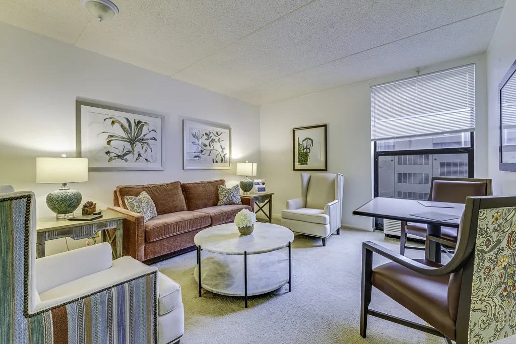 Bright interior living room with comfortable seating