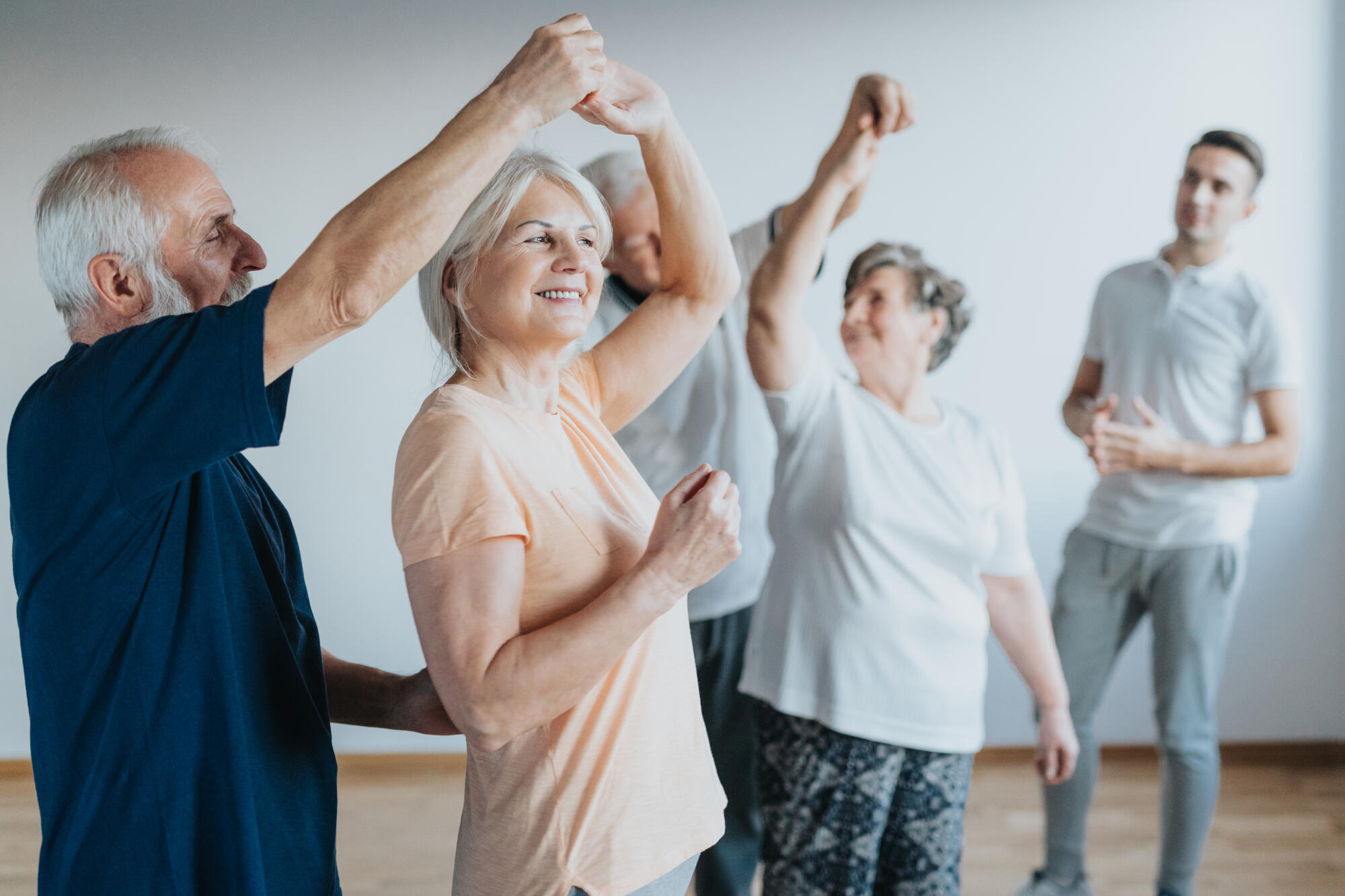 Residents engaging in a group activity indoors