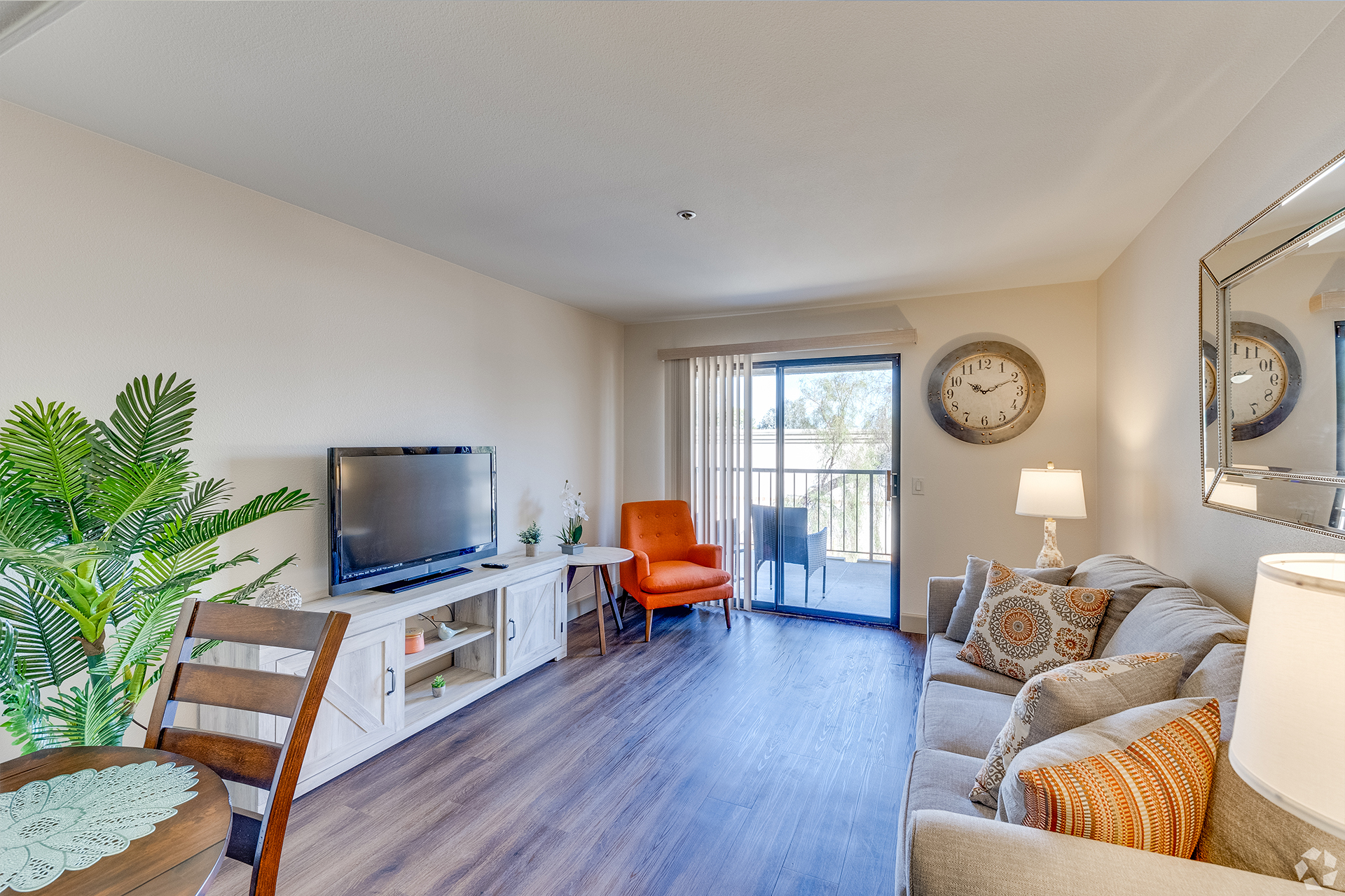 Cozy living area in a senior living space