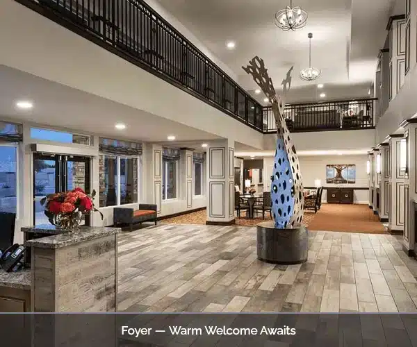 Interior view of a welcoming foyer area