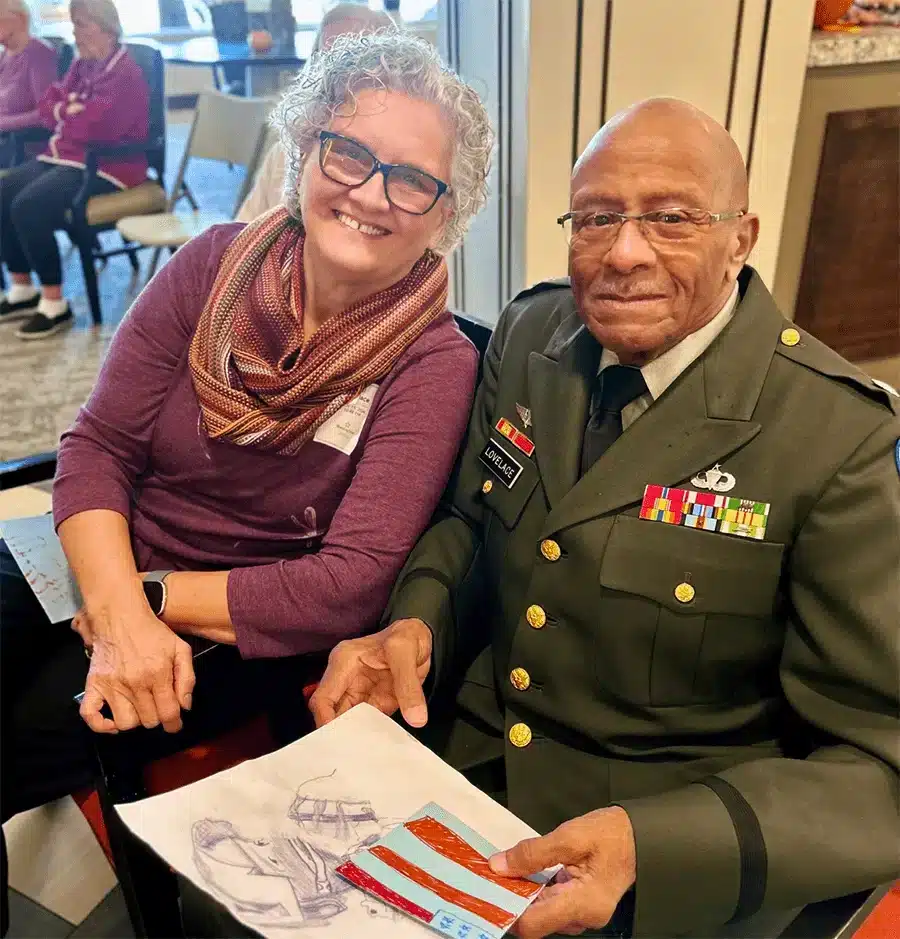 Residents enjoying a moment together in a common area