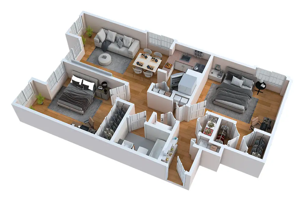 Architectural floor plan of a residence