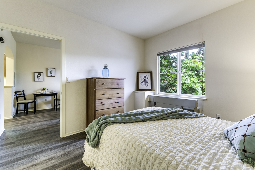 Cozy resident room with light from a window