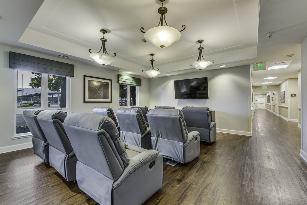 Comfortable seating area in a common room