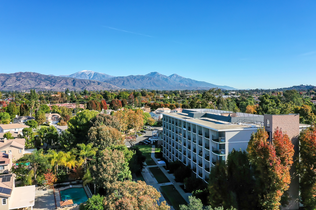 Aerial view of West Park Senior Living surrounded by nature