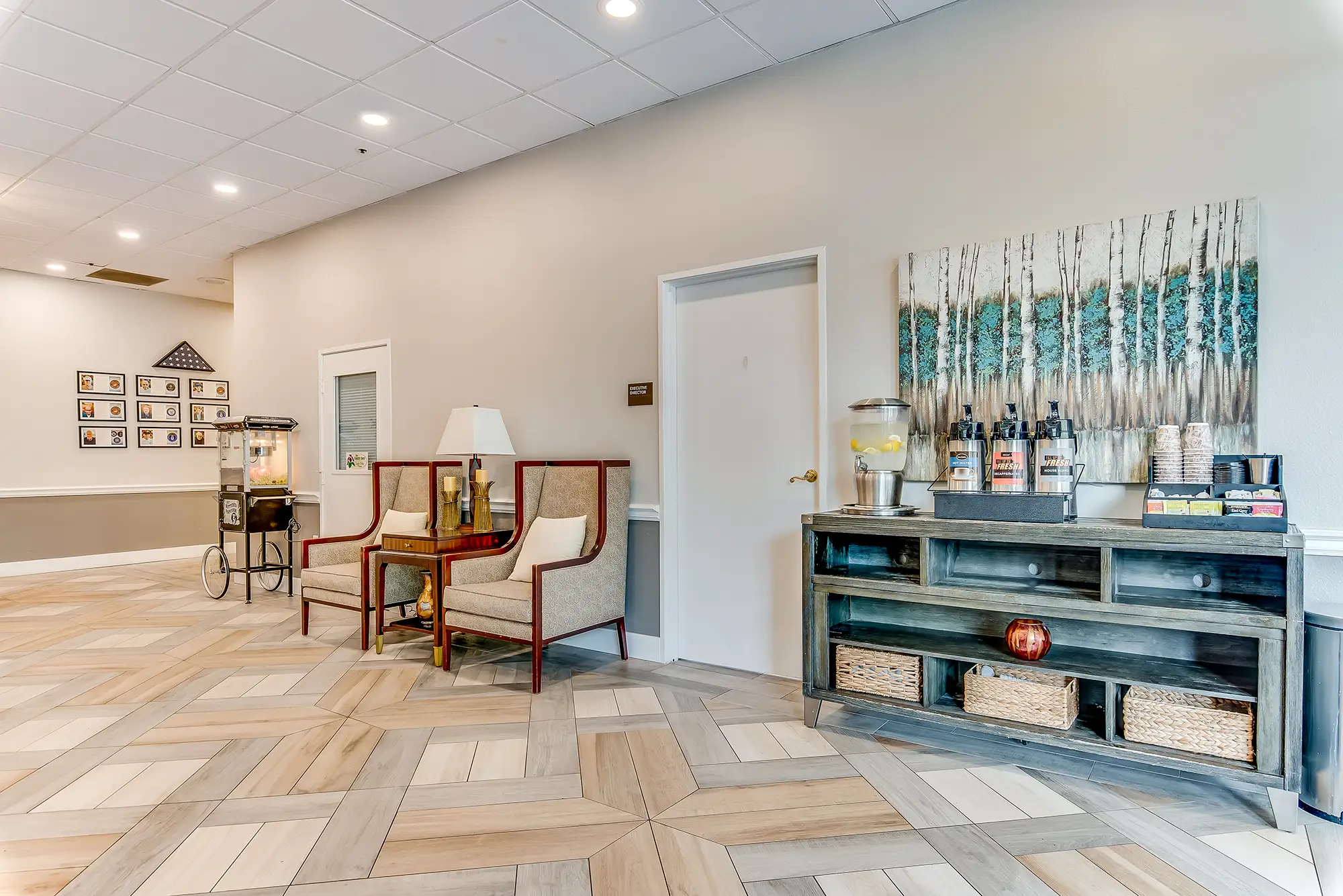 Interior common area with seating and decor