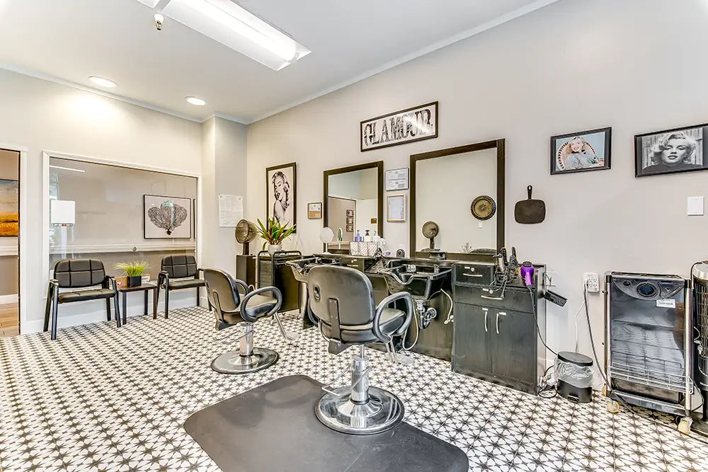 Interior of a beauty salon at the facility