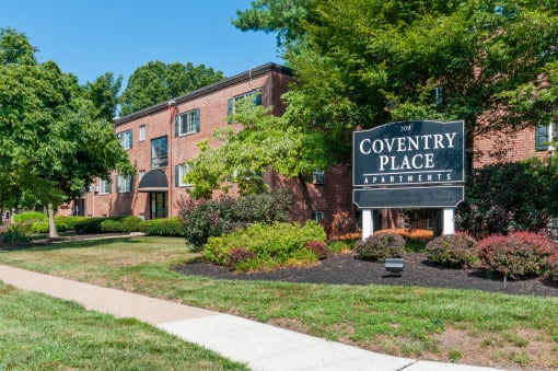 Exterior view of Coventry Place apartment building.