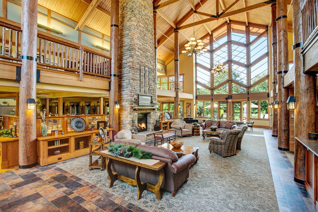 Bright and spacious common area with high ceilings