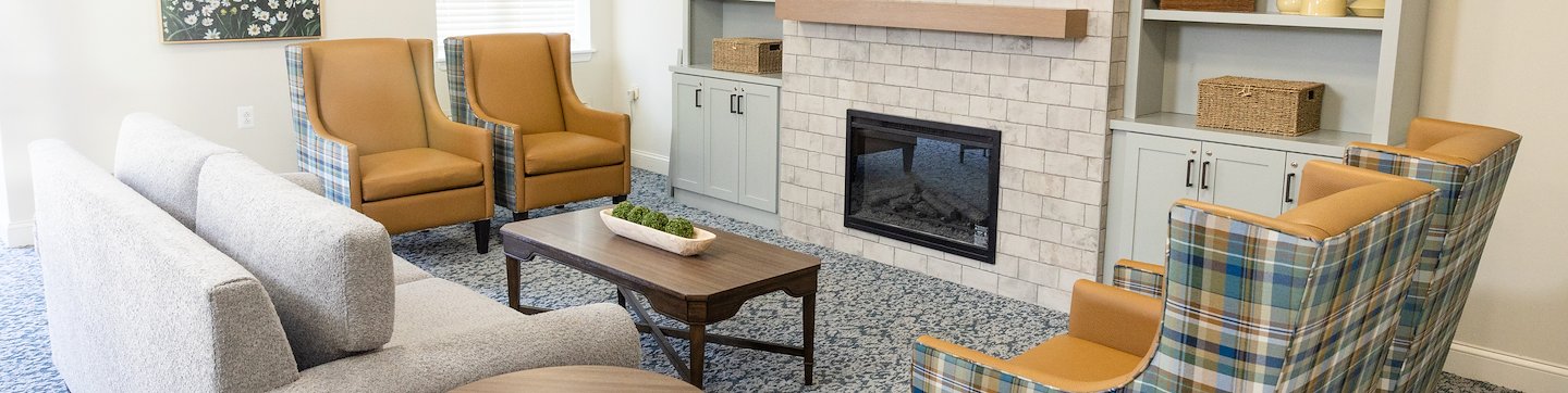 Bright common area with comfortable seating