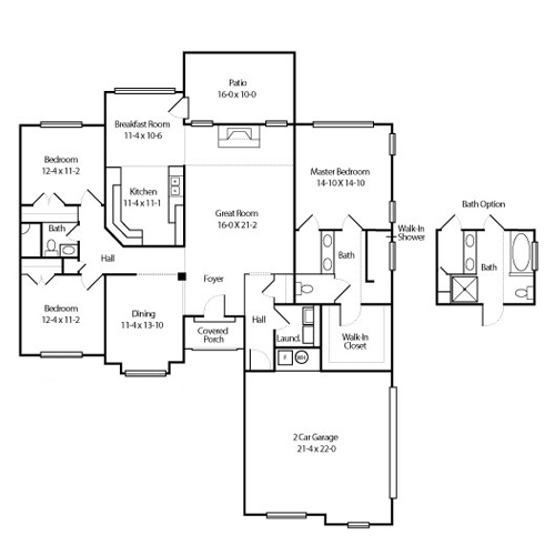 Architectural floor plan of the residence