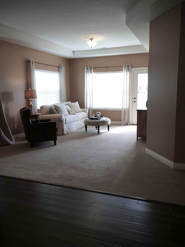 Interior view of a cozy living area in a senior facility