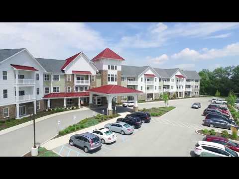 Aerial view of the Bell Trace senior living facility