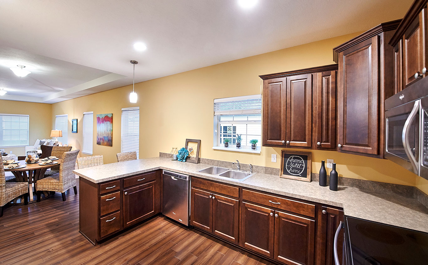 Modern kitchen in a senior living facility