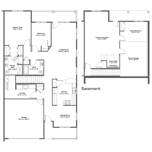 Architectural floor plan with labeled rooms