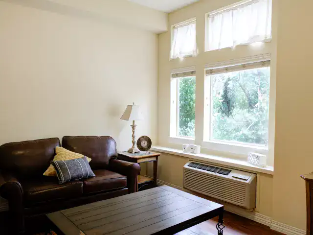 Cozy interior living space with natural light