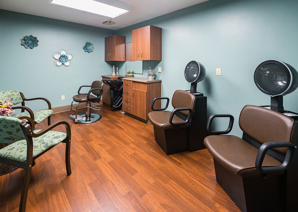 Hair salon within the senior living facility