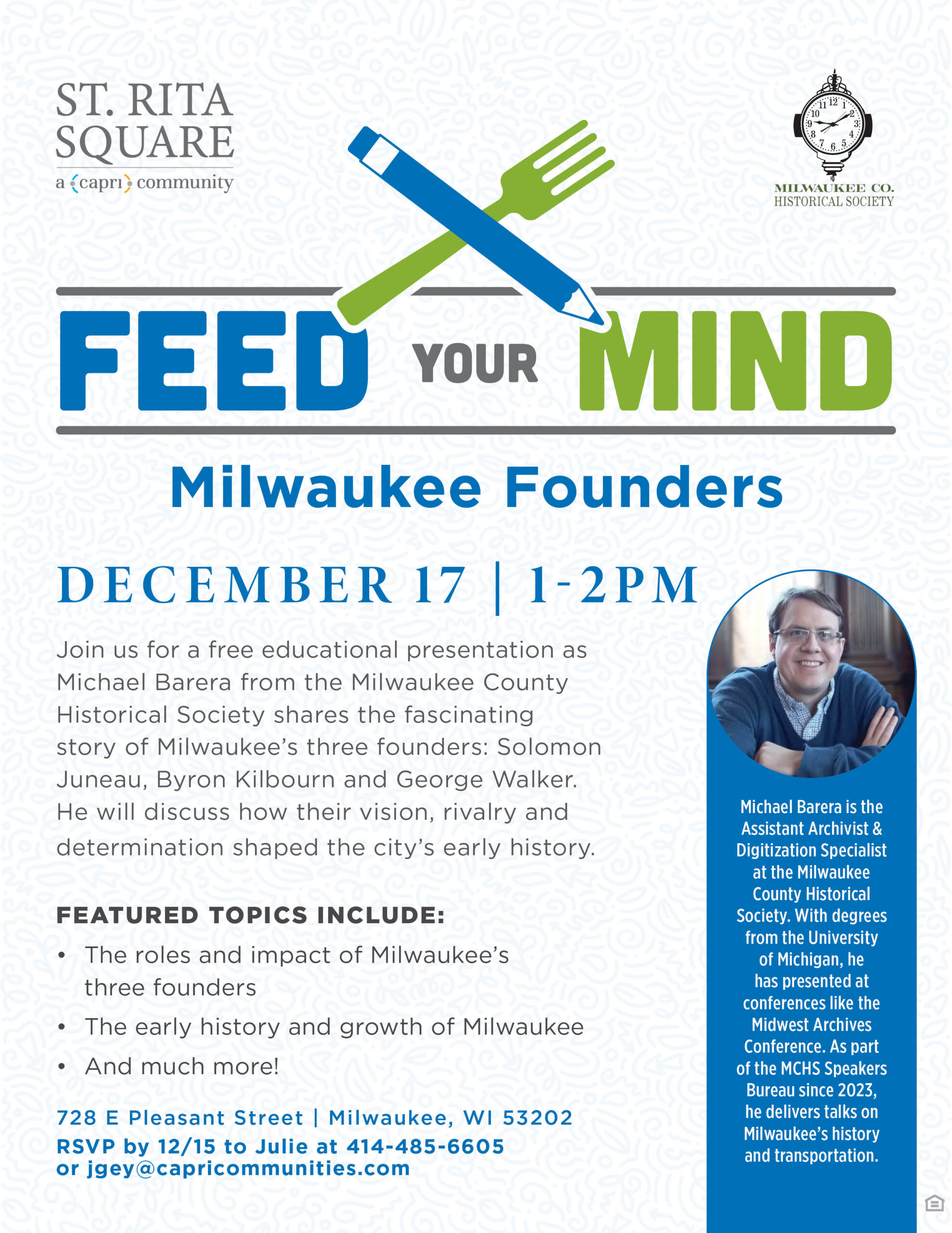 Event flyer for a community discussion series