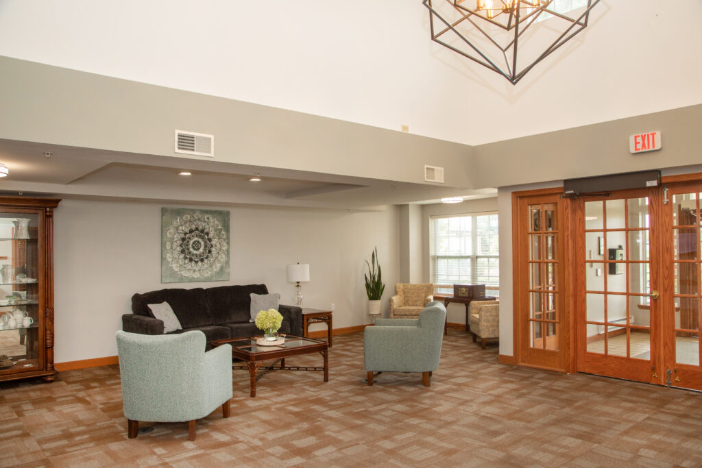 Common area with comfortable seating and natural light