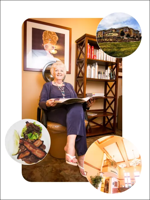 Resident enjoying leisure time in a well-designed common area