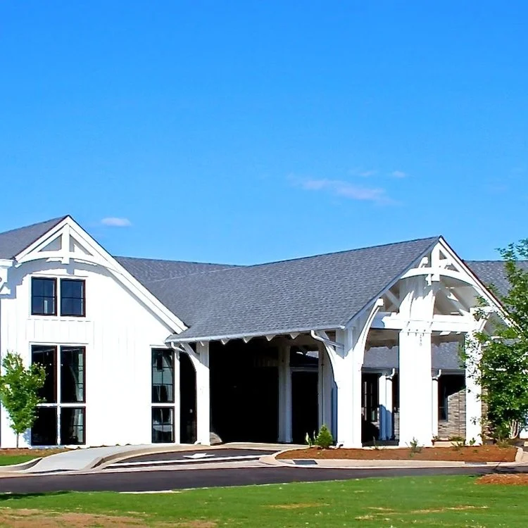 Front view of a senior living facility building