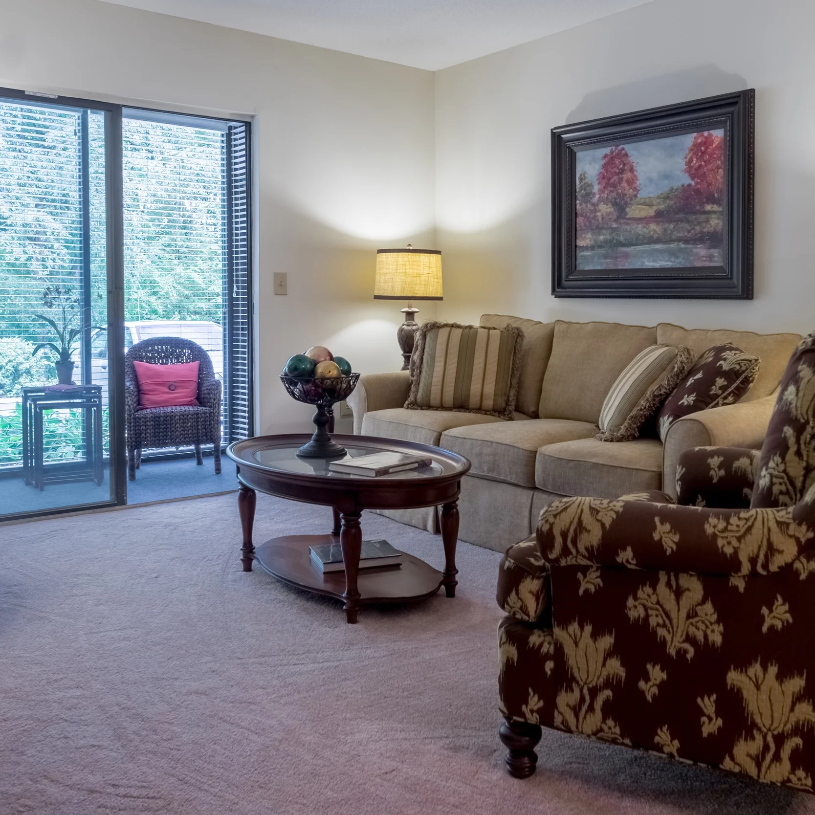 Cozy living room area with comfortable seating