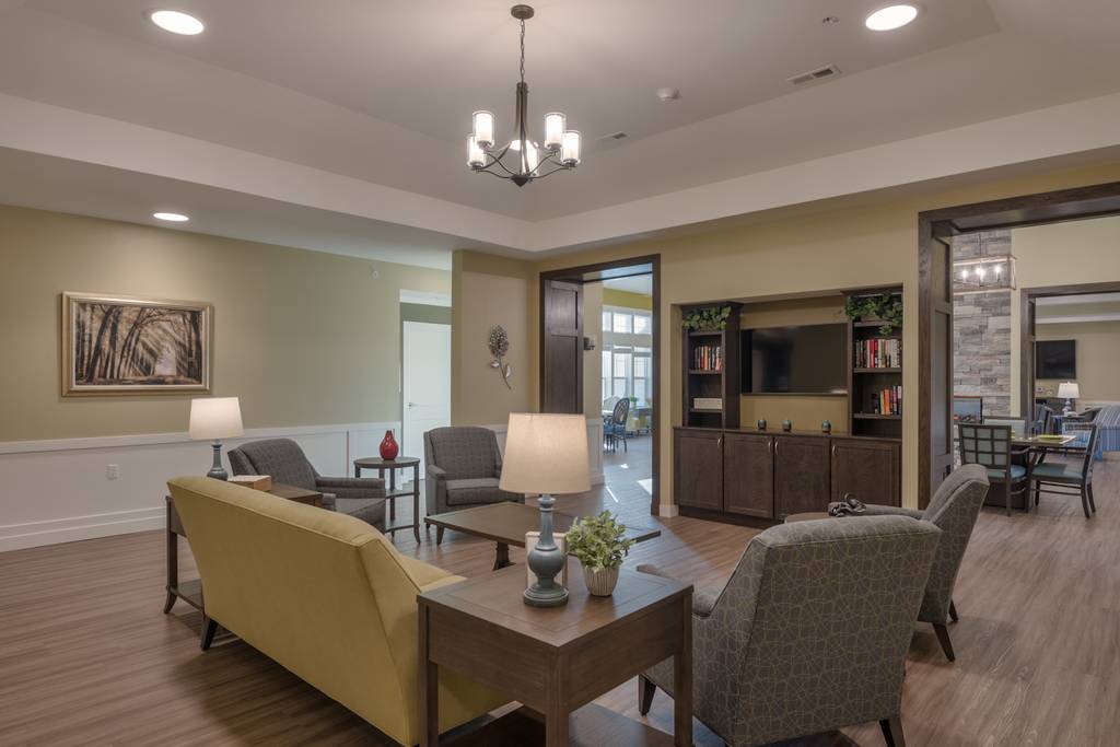 Common area with seating and decor