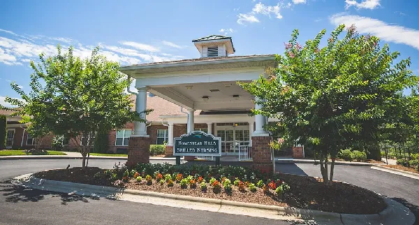 Exterior view of the Homestead Hills entrance.
