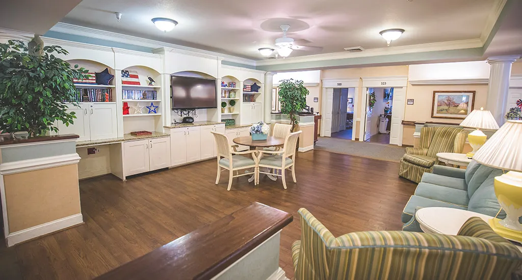 Interior common area of a senior living facility