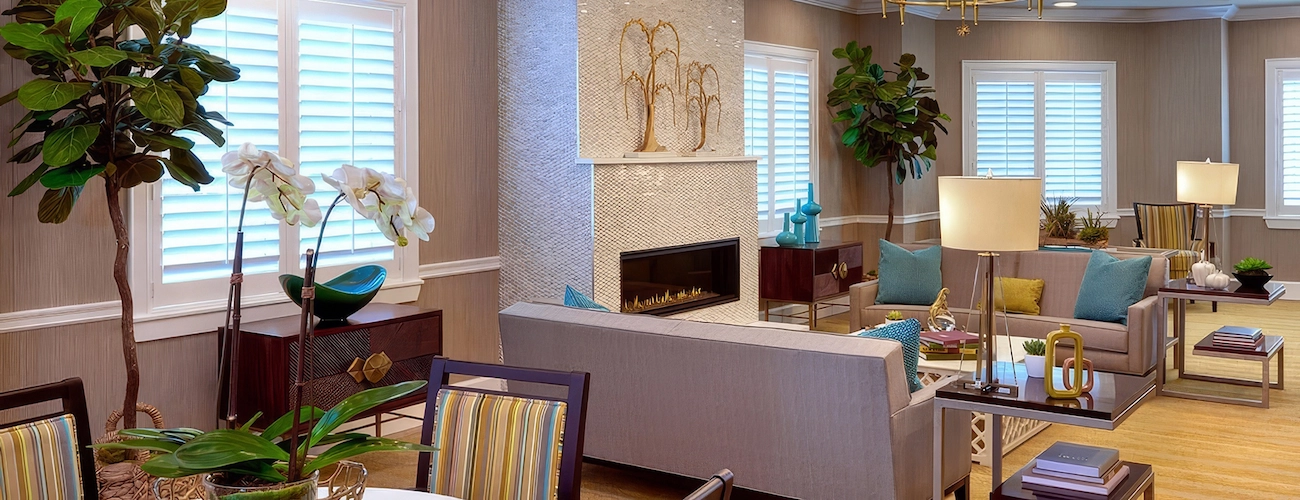 Interior common area with modern seating and decor