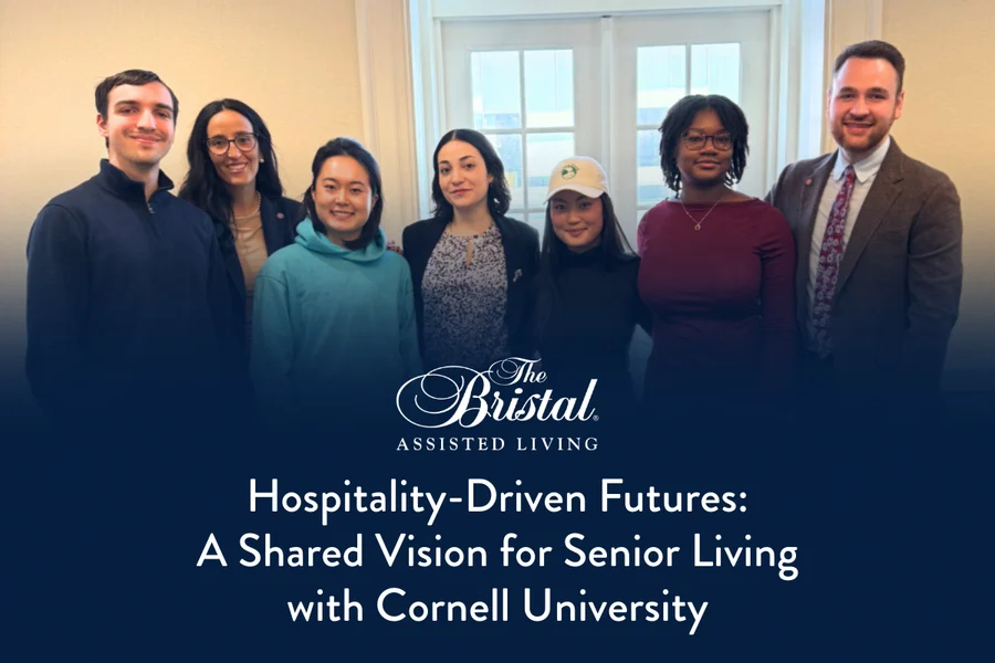 Group of staff members at a senior living event