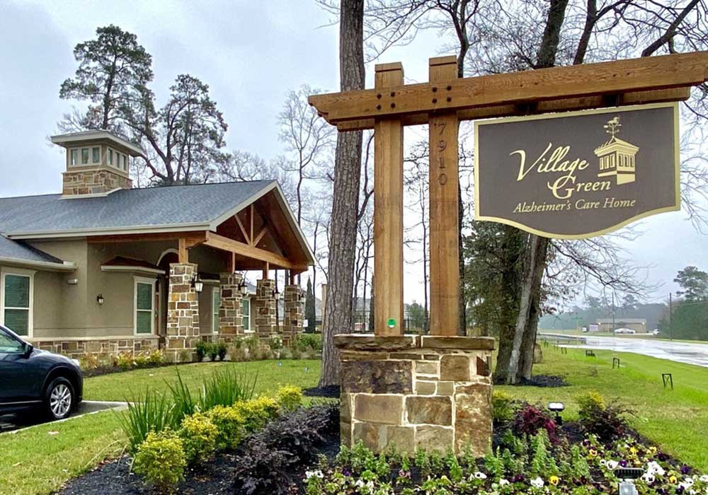 Signage for Village Green Assisted Living facility