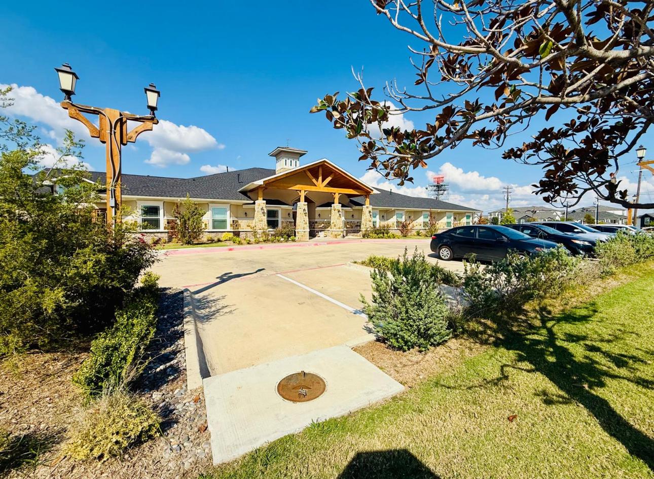 Exterior view of the assisted living facility.