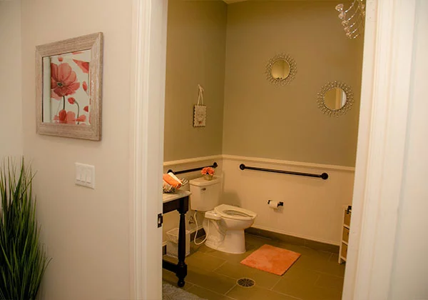 Clean and well-appointed bathroom area