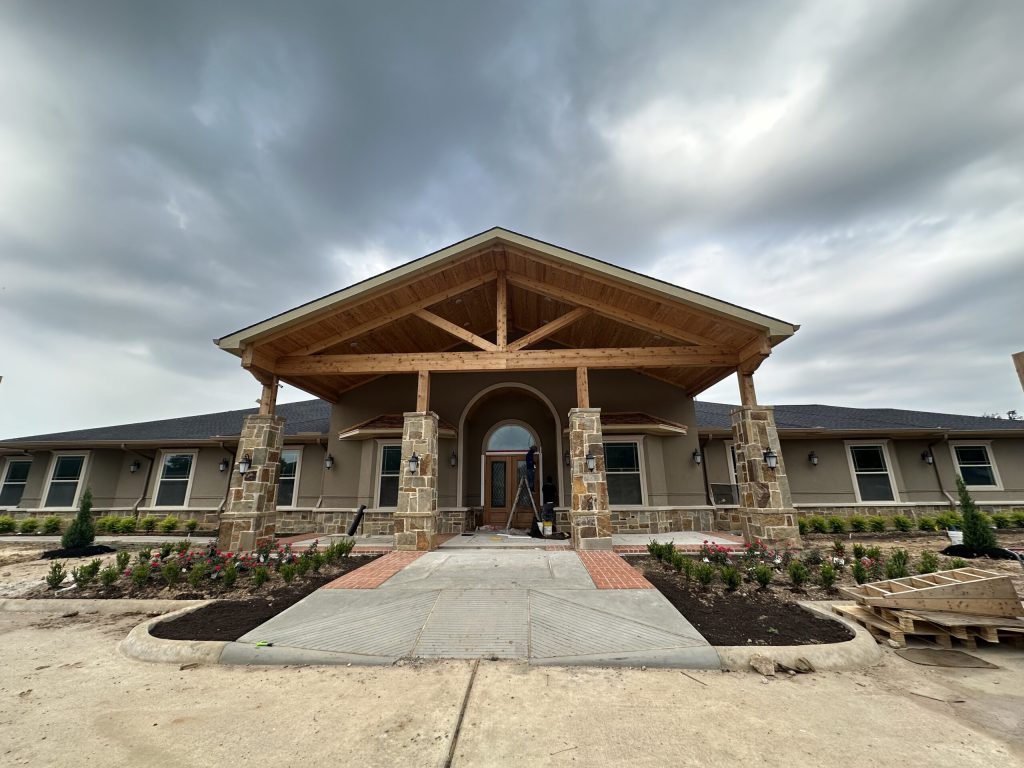 Exterior view of the assisted living facility entrance
