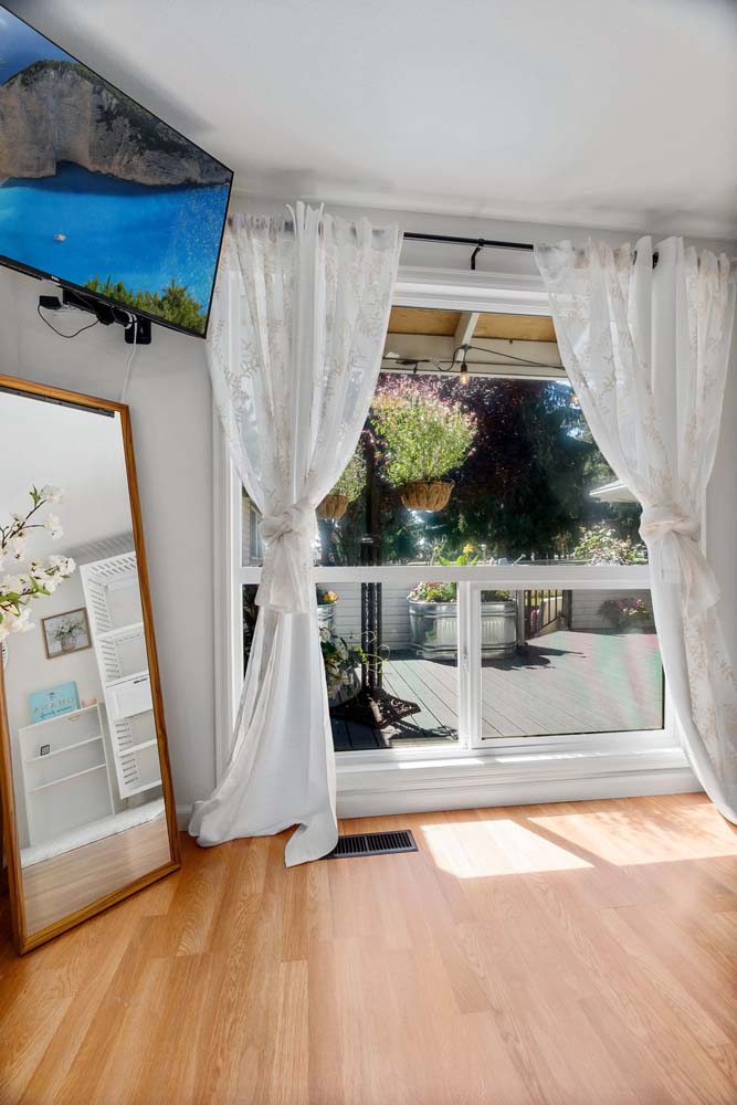 Bright interior with window and outdoor view