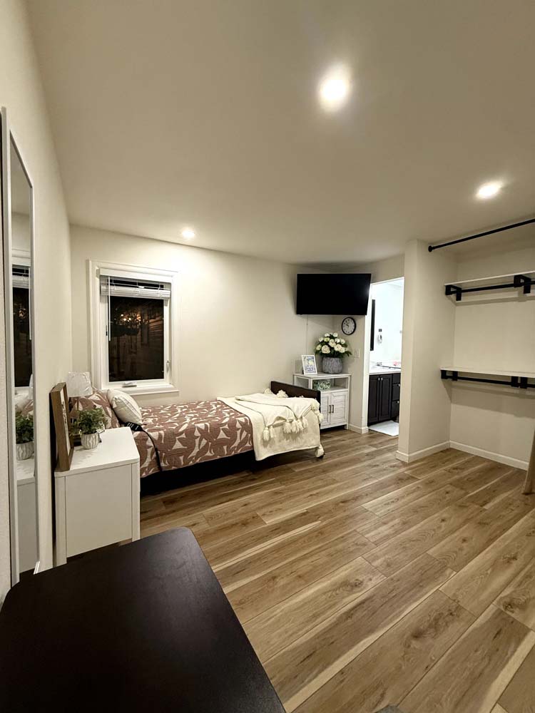 Cozy private resident room with modern decor