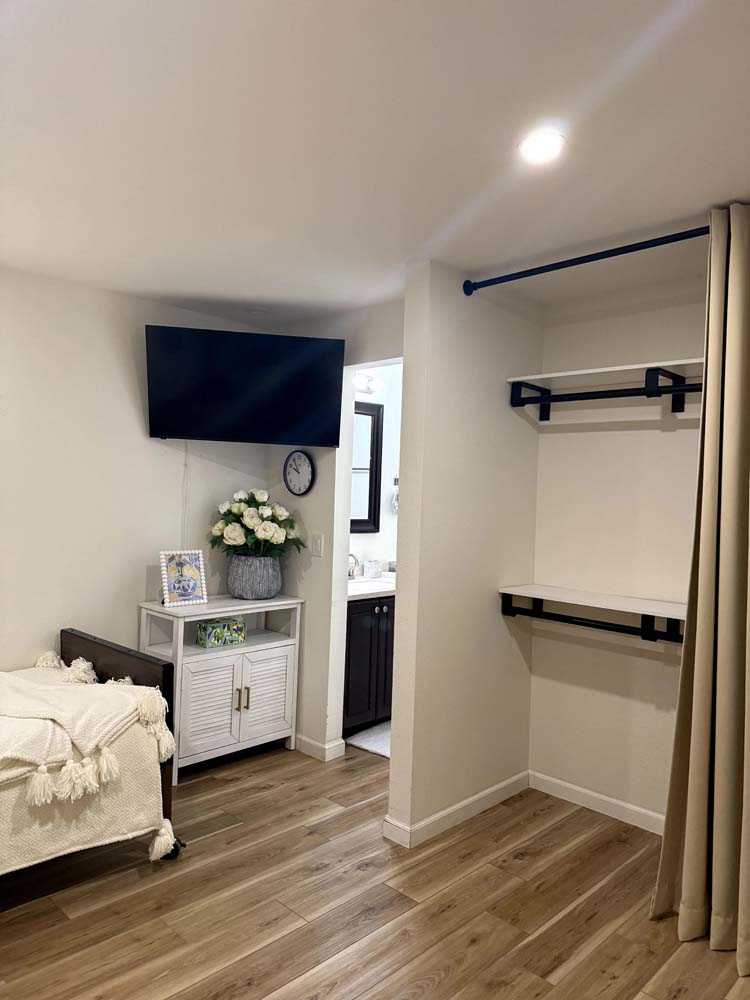 Interior view of a resident's private room