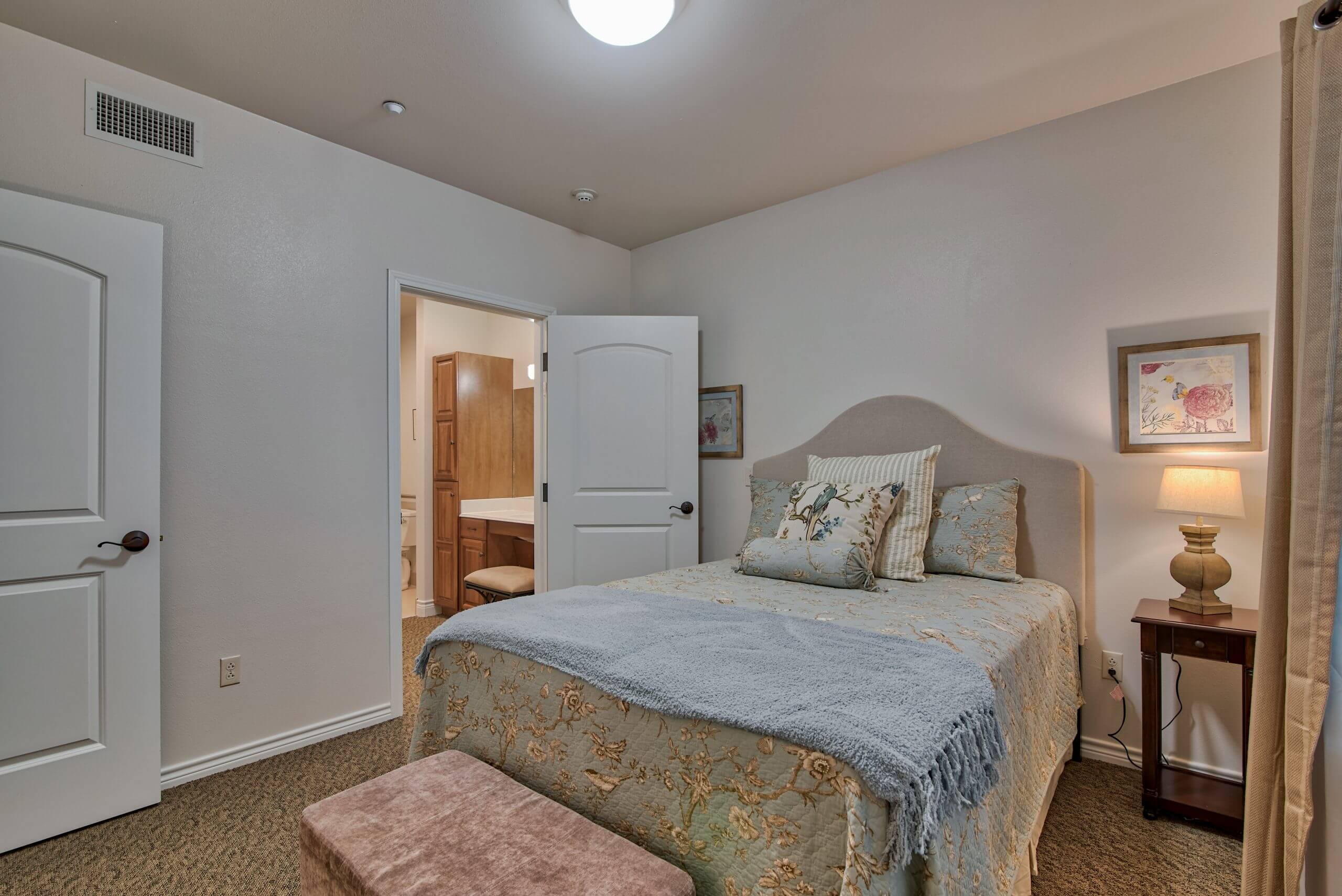 Cozy private bedroom with elegant decor