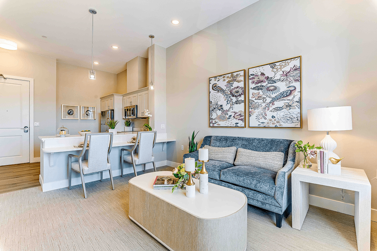 Bright and inviting interior living space