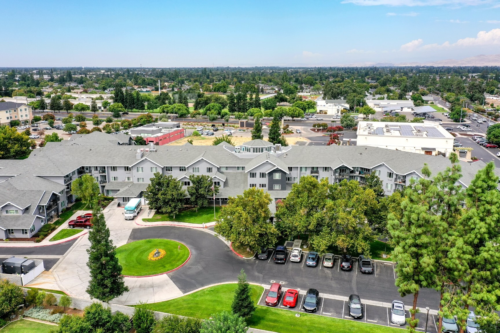Aerial view of Solstice Senior Living at Clovis facility